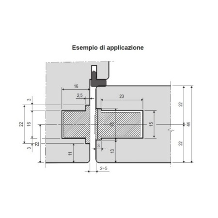SERRATURA AGB TOUCH RITENUTA MAGNETICA REGOLABILE GRIGIA