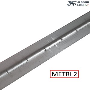 CERNIERA ALDEGHI ART. 1200 SENZA FORI MT. 2 IN ACCIAIO LUCIDO