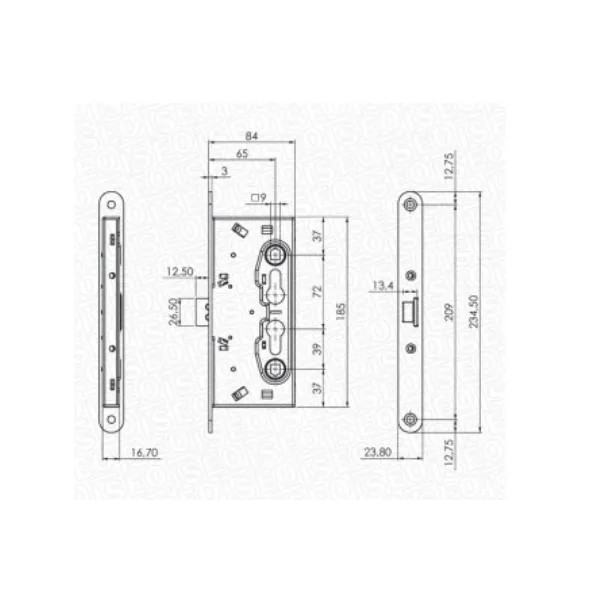 SERRATURA ISEO 214910654D ELETTRICA ANTIPANICO DX