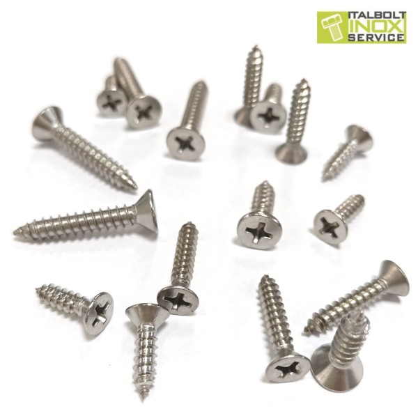 PARKER TESTA SVASATA PIANA A CROCE INOX A2