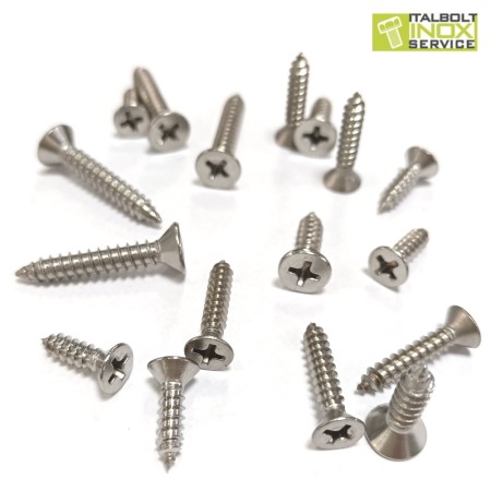 PARKER TESTA SVASATA PIANA A CROCE INOX A2 PARKER TESTA SVASATA PIANA A CROCE INOX A2