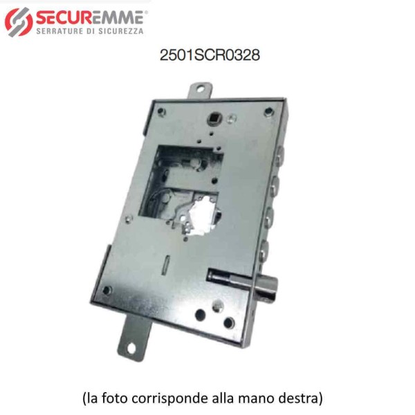 SERRATURA SECUREMME TRIPLICE 2501SCR0328 ENTRATA 63 SX INTERASSE 28 SENZA CUORE