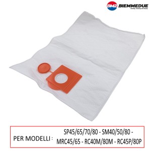 SACCHETTO FILTRO BM2 PER ASPIRATORE SP45/65/70/80 - SM40/50 - MRC45/65 - RC