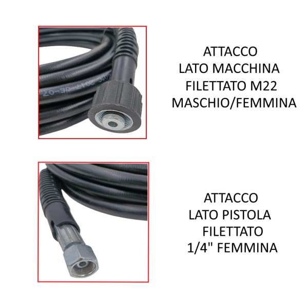 TUBO BM2 LUNGHEZZA 8 METRI PER IDROPULITRICE M140 - M160