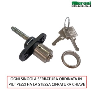 SERRATURA MERONI ART. 2133KA FISSAGGIO ORIZZONTALE PER CHIUSURE MULTIPLE CON STESSA CIFRATURA CHIAVE