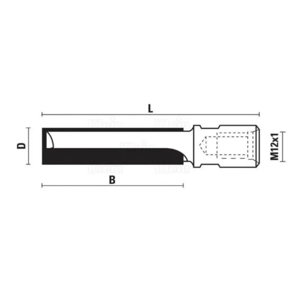 FRESA KLEIN CILINDRICA ATTACCO FEMMINA M12X1 mm