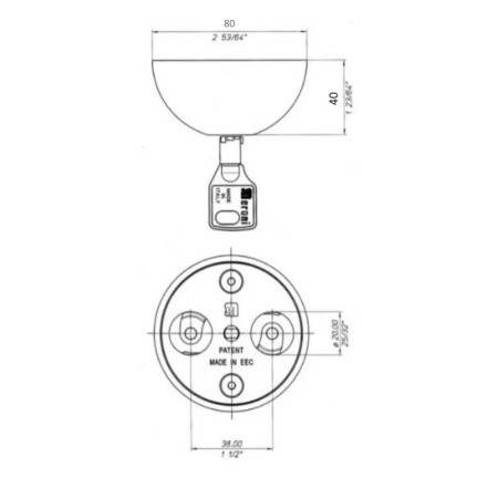 Blocca Sportelli Meroni UFO2 Set 2 Pezzi 4 Chiavi