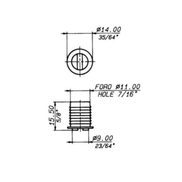 CHIUSURA MAGNETICA MERONI ART. 909 DA INCASSO MARRONE