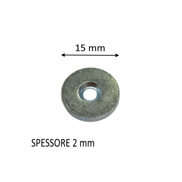 CONTROPIASTRA MERONI ART. OXI TONDA CON FORO PER MAGNETE ZINCATA