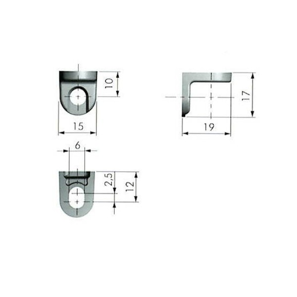 REGGIPIANO MINI-SECURY 17X19 mm NICHELATO