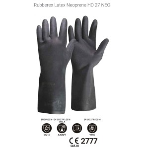 GUANTI ANTIACIDO RUBBEREX LatexNEOPRENE HD 27Neo