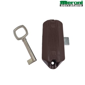 SERRATURA MERONI ART. M93 APPLICARE AD ASTE ROTANTI MARRONE