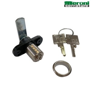 SERRATURA MERONI ART. 2139 DA APPLICARE LUNGHEZZA CILINDRO 20 MM NICHELATO