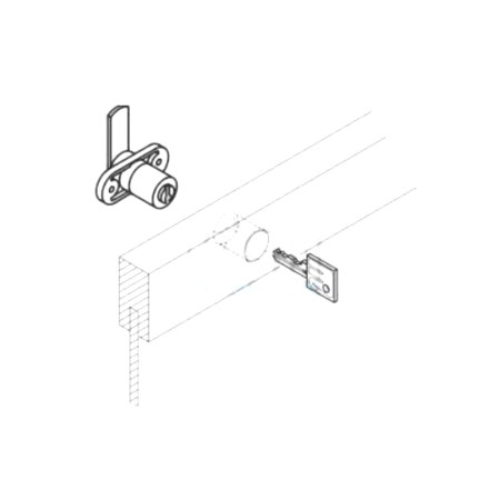 SERRATURA MERONI ART. 2139 DA APPLICARE LUNGHEZZA CILINDRO 20 MM NICHELATO