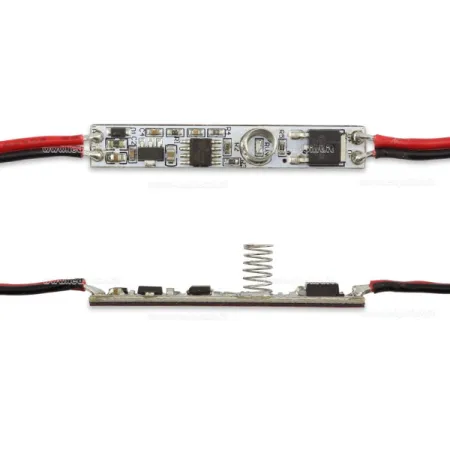 INTERRUTTORE DIMMER CON LED ROSSO DA INSERIRE NEL PROFILO PER LED