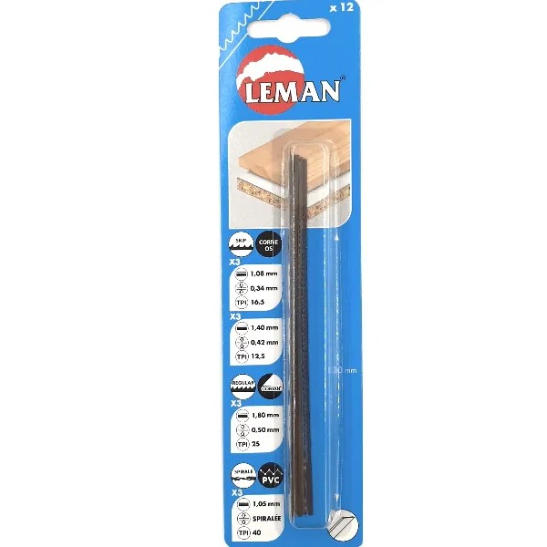 LAME LEMAN PER TRAFORO ASSORTITE IN CONF. DA 12 PZ- cod.2849