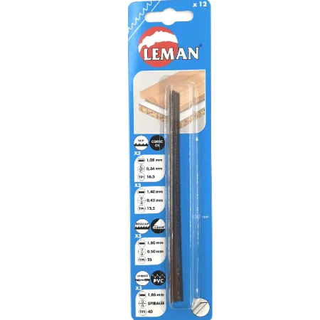 LAME LEMAN PER TRAFORO ASSORTITE IN CONF. DA 12 PZ- cod.2849