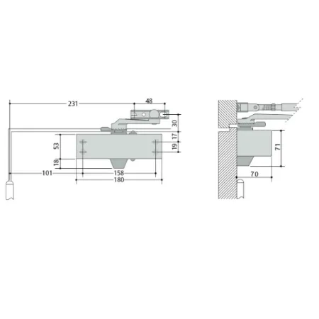 CHIUDIPORTA MAB 503  ORO