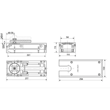 CHIUDIPORTA ASSA ABLOY DC477.0 FERMO  105