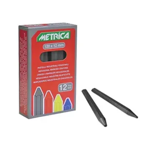 PASTELLO METRICA ESAGONALE COLORE NERO ( 1 CF : 12 PZ )
