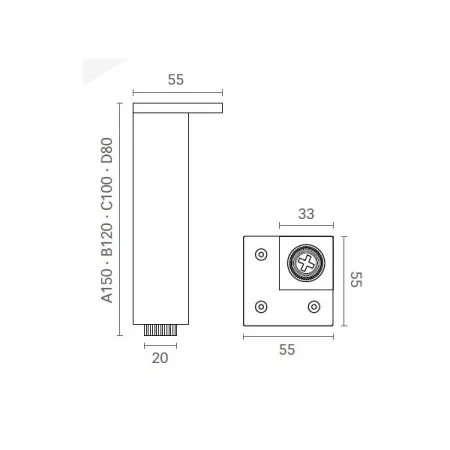 PIEDINO MITAL PI01 ECO NICHEL
