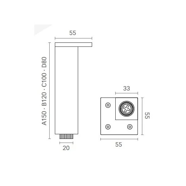 PIEDINO MITAL PI01 ECO NICHEL