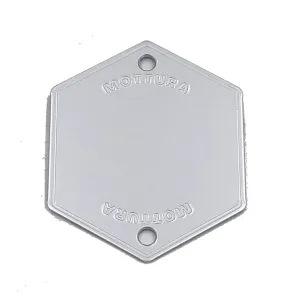MOSTRINA MOTTURA 95.146 ESAGONALE CIECA ANODIZZATA ARGENTO