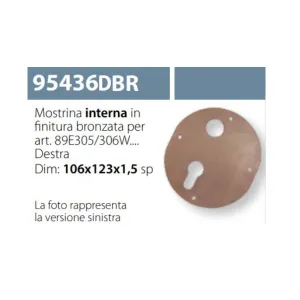MOSTRINA INTERNA PER SERRATURA ESETY 89E306W54T BRONZO 95436 DX