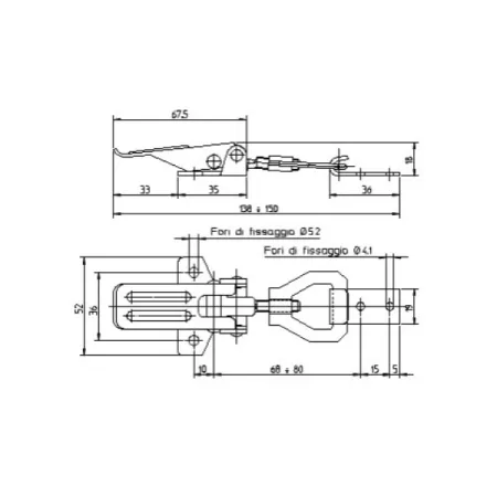 CHIUSURA LEVA FRIGERIO ART 2.05.00 INOX