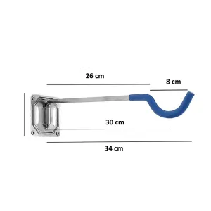 COPPIA SUPPORTI PORTABICI MINUTEX 821 A PARETE ZINCATI