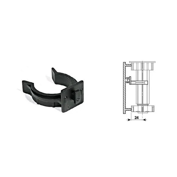 GANCIO per BATTISCOPA per PIEDINO IN PVC NERO (20 Pezzi)