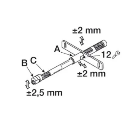 REGGIMENSOLA A SCOMPARSA REGOLABILE MN1021 170 mm