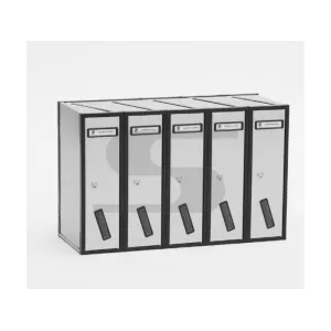 CASELLARIO POSTALE SILMEC IN ALLUMINIO ARGENTO  5 POSTI COD.31-505.72