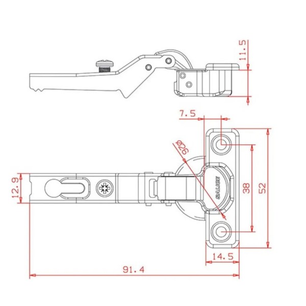 CERNIERA SALICE D.26 1/2 COLLO  C6A7L99