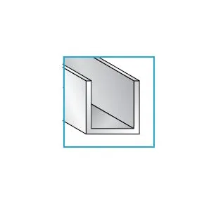 BARRA MT.4 in ALLUMINIO ANODIZZATO PROFILO AD U