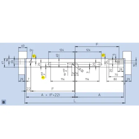 KIT SLIDING mod.ASPIDE PER PORTE SIMMETRICHE A LIBRO A FILO