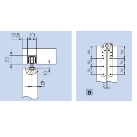 KIT SLIDING mod.ASPIDE PER PORTE SIMMETRICHE A LIBRO A FILO