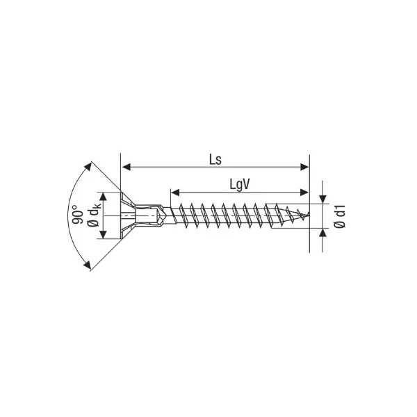 VITE SPAX TESTA FORATA PER TAPPINO