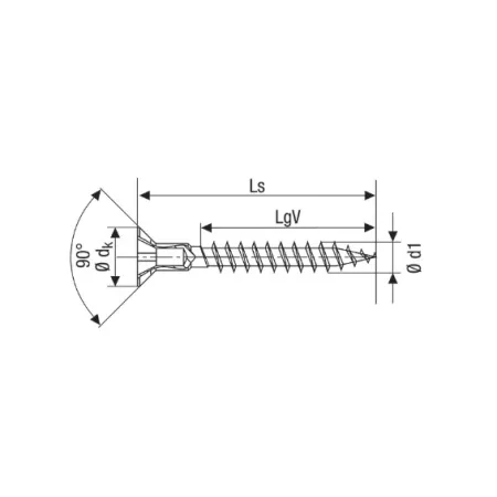 VITE SPAX TESTA FORATA PER TAPPINO