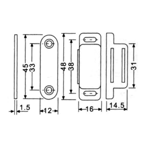 CHIUSURA MAGNETICA 4 KG MARRON