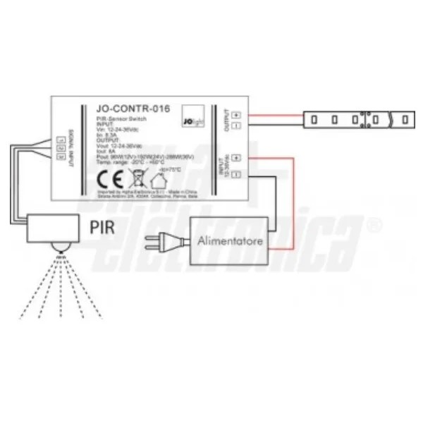 CONTROLLER X LED C/SENSORE PIR (DI MOVIMENTO)