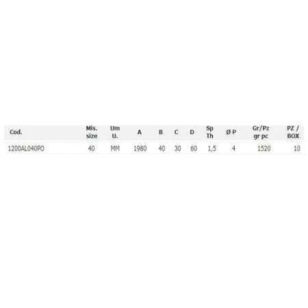 CERNIERA CARROZZERIA MM.40 MT2