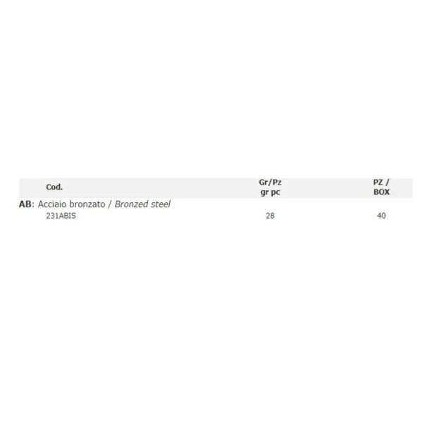 INCONTRO PER CATENACCIO SEMITONDO ART 231 ACCIAIO BRONZATO