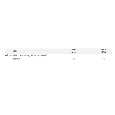 INCONTRO PER CATENACCIO SEMITONDO ART 231 ACCIAIO BRONZATO
