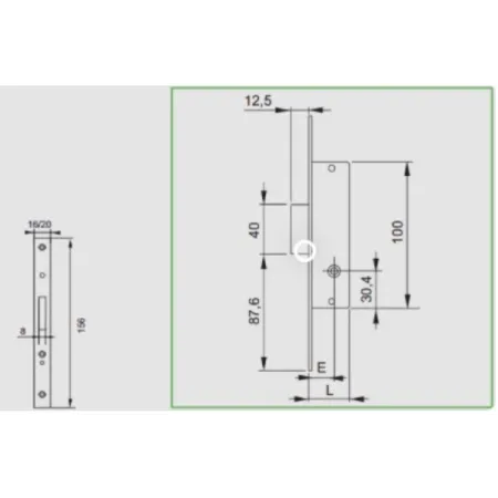 SERRATURA FIAM 903.31.16 KA FRONTALE MM.16 (903 K KA)