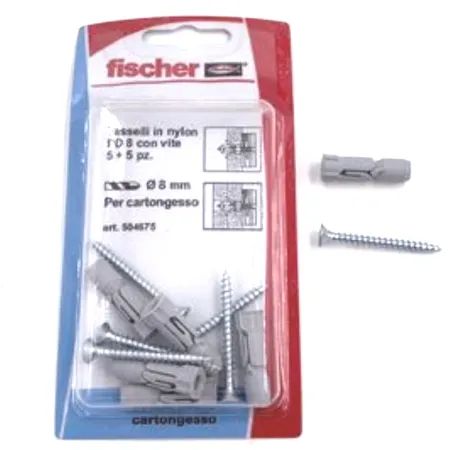 BLISTER DI 5 TASSELLI FISCHER PD 8 SK CON VITE