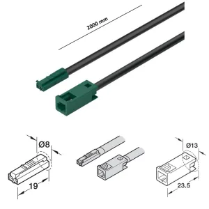 CAVO DI PROLUNGA HAFELE LOOX5 24V PER LAMPADE MONOCROMATICHE MM.2000 833.95.717