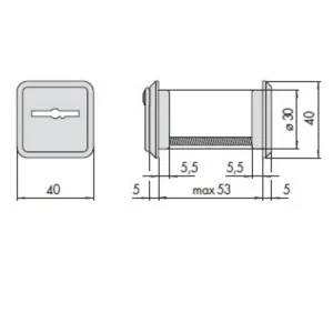 BOCCHETTA CISA 06123-03-0 DOPPIA MAPPA NYLON NERO