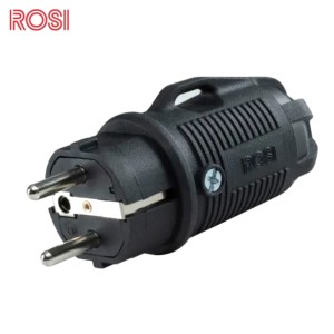 SPINA SCHUKO ROSI CALPESTABILE IN GOMMA NERA IP54