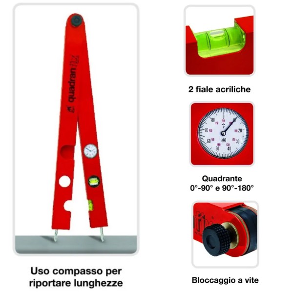GONIOMETRO A QUADRANTE METRICA QUADRANFIX - PROMO -